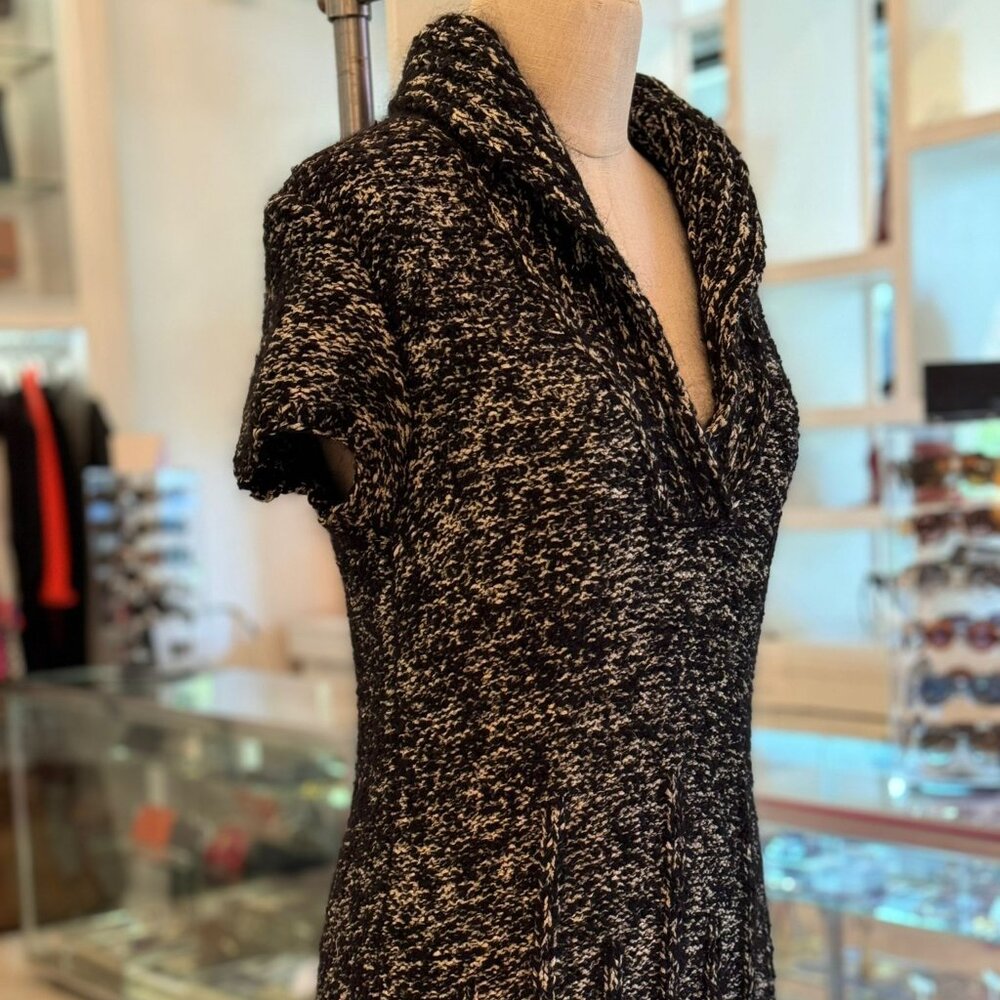 OSCAR DE LA RENTA, Black and White Sweater with Hoodie